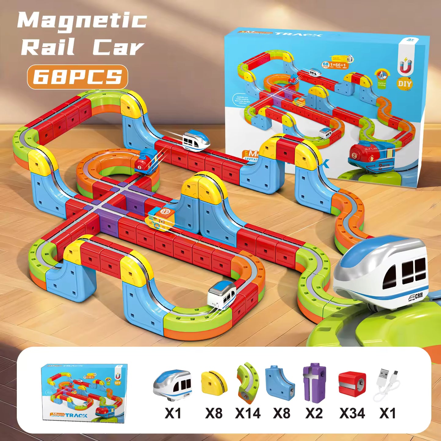 KAVISA MagTrack™ | Magnetic Train Set
