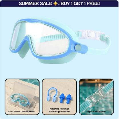 Easy-Wear Kids Swim Goggles